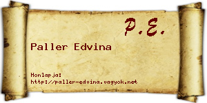 Paller Edvina névjegykártya